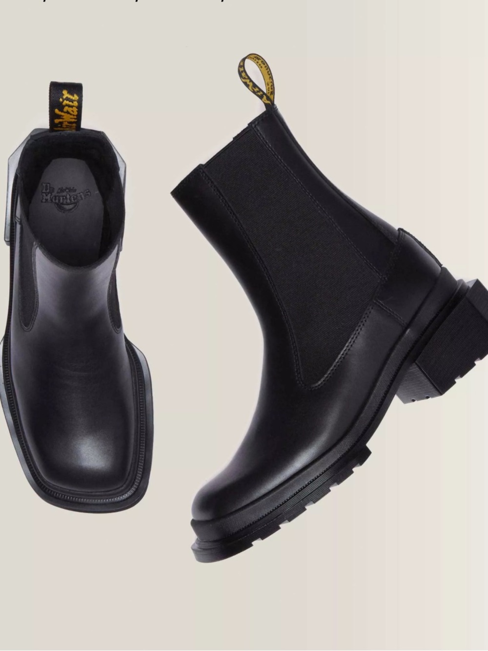 Dr. Martens Black Maybole Square Toe Chelsea Boots